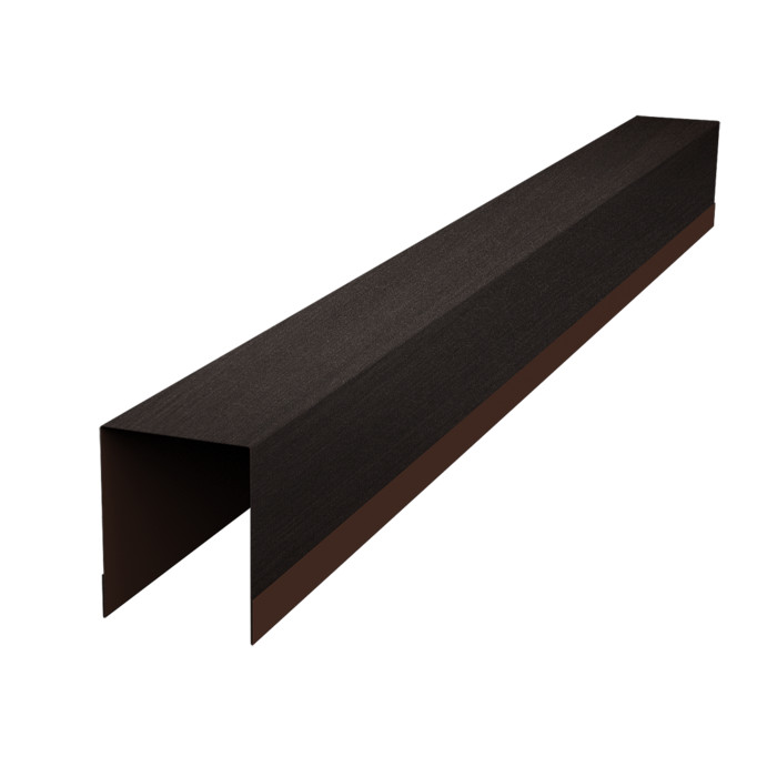 Планка опорная составная внутренняя для забора жалюзи Palermo 0,45 Print Elite Coffee Wood TwinColor (3м)