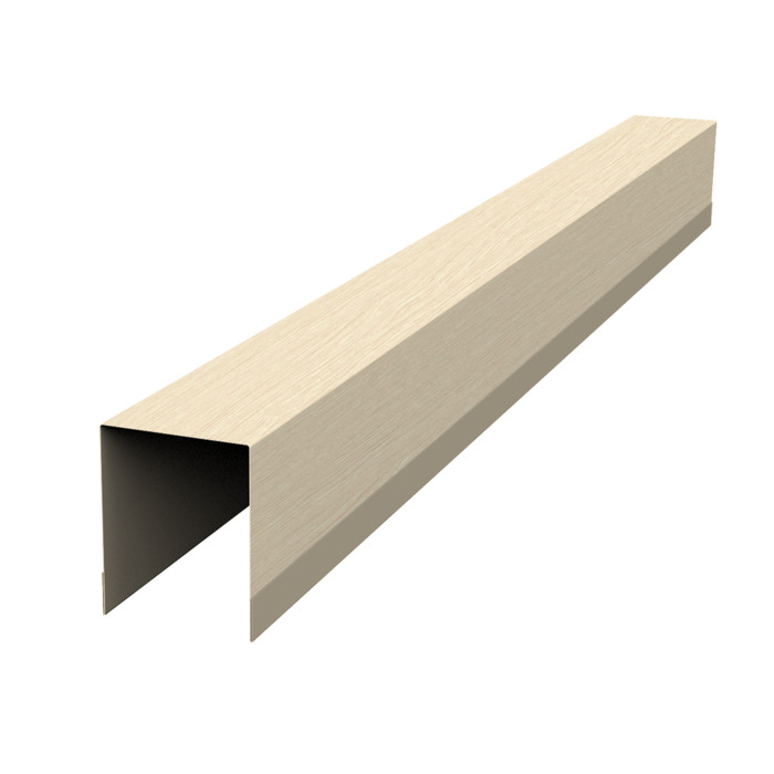 Планка опорная составная внутренняя для забора жалюзи Palermo 0,45 Print Elite Milky Wood TwinColor (3м)