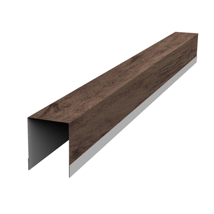 Планка опорная составная внутренняя для забора жалюзи Palermo 0,45 Print Premium Almond Wood Fresh (1,8м)