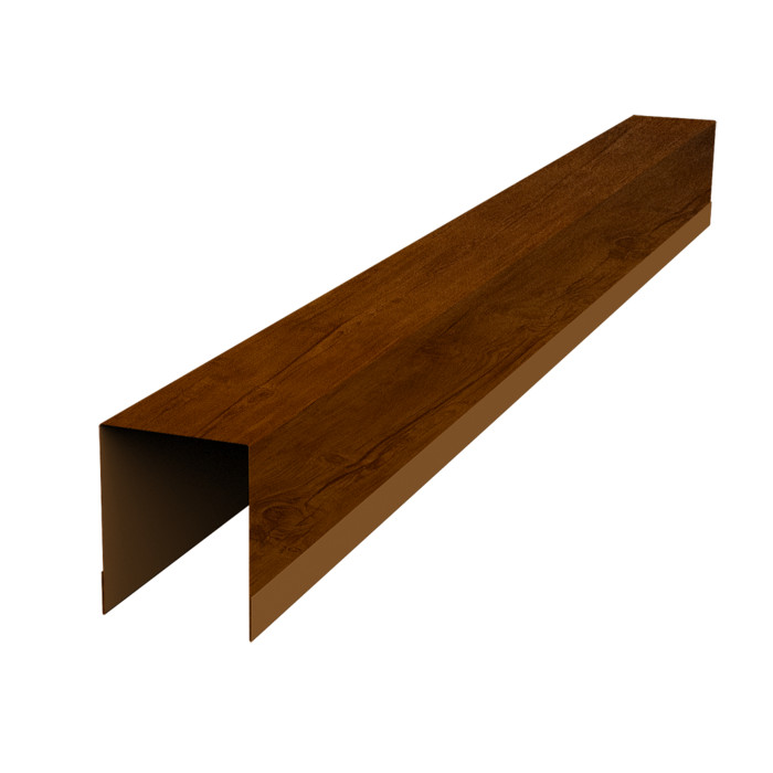 Планка опорная составная внутренняя для забора жалюзи Palermo 0,45 Print Premium Golden Wood Intense FTC (2,5м)