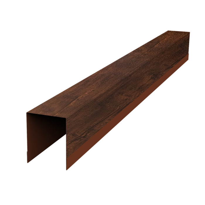 Планка опорная составная внутренняя для забора жалюзи Palermo 0,45 Print Premium Cherry Wood Dark FTC (3м)