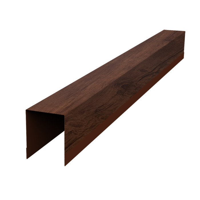 Планка опорная составная внутренняя для забора жалюзи Palermo 0,45 Print Premium Cherry Wood Fresh TwinColor (2м)