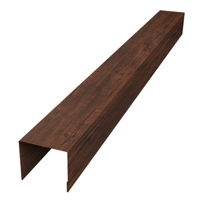 Стойка боковая крепежная для забора жалюзи Palermo 0,45 Print-Double Premium Cherry Wood Dark F (3м)