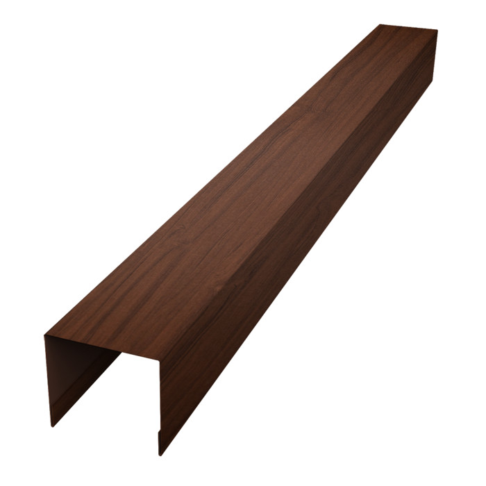 Стойка боковая крепежная для забора жалюзи Palermo 0,45 Print Elite Choco Wood TwinColor (3м)