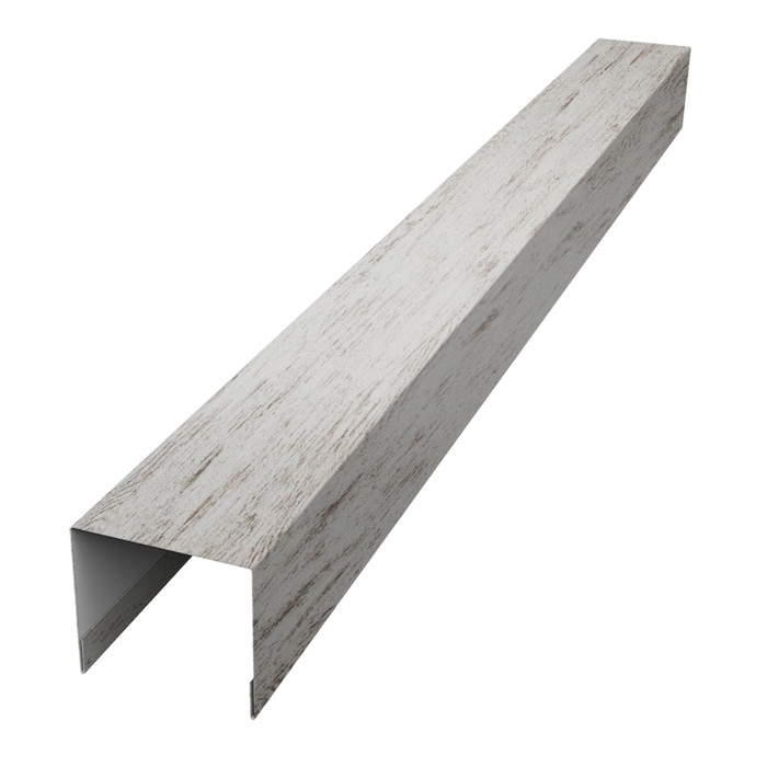 Стойка боковая крепежная для забора жалюзи Palermo 0,45 Print Elite Snow Wood TwinColor (1,8м)