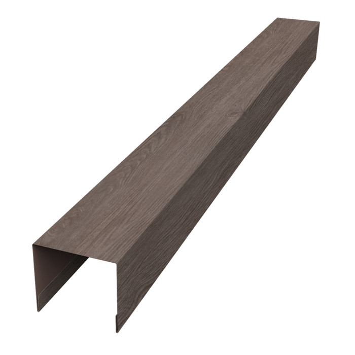 Стойка боковая крепежная для забора жалюзи Palermo 0,45 Print Elite White Wood TwinColor (2,5м)