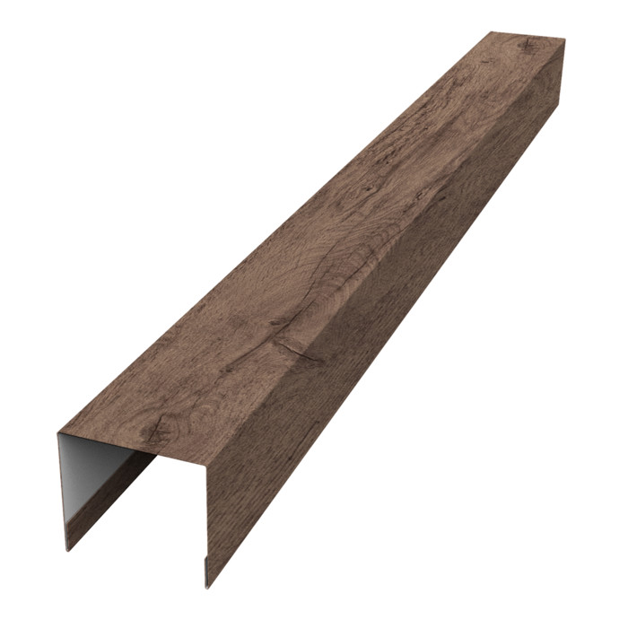 Стойка боковая крепежная для забора жалюзи Palermo 0,45 Print Premium Almond Wood Fresh (2,5м)