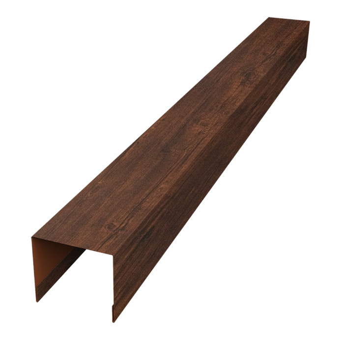 Стойка боковая крепежная для забора жалюзи Palermo 0,45 Print Premium Cherry Wood Dark FTC (1,8м)