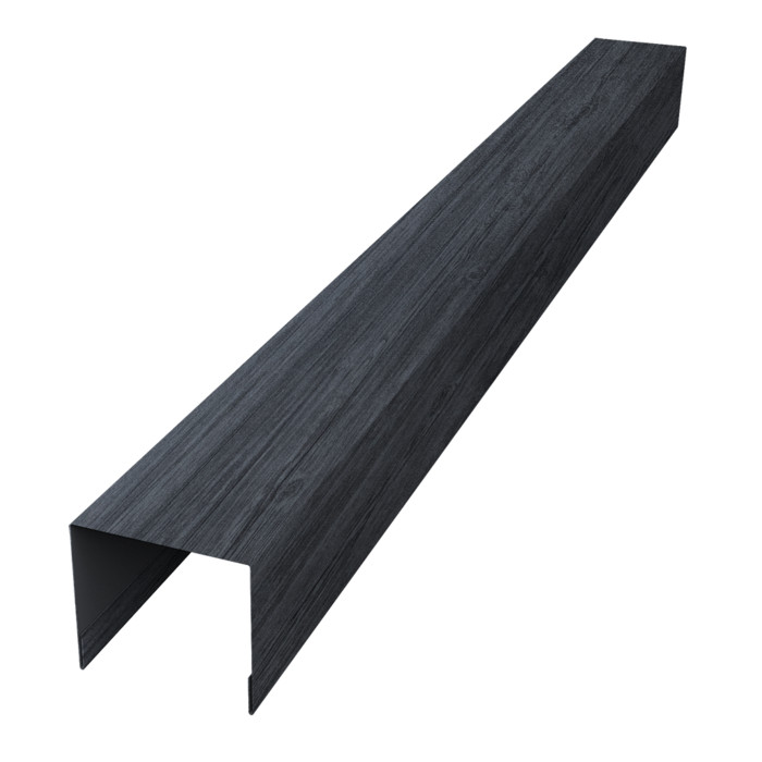 Стойка боковая крепежная для забора жалюзи Palermo 0,45 Print Premium Grey Wood TwinColor (3м)