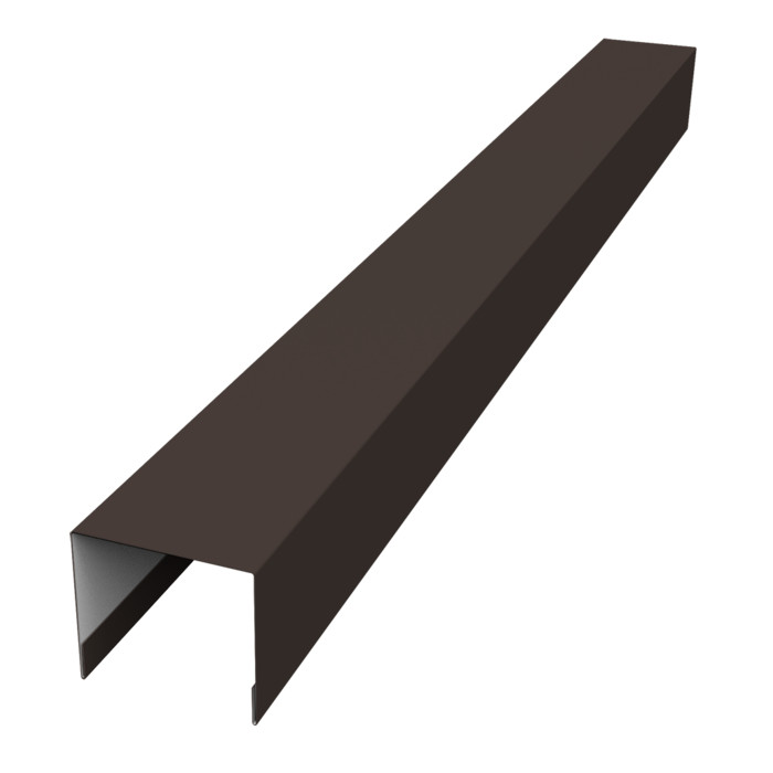 Стойка боковая крепежная для забора жалюзи Palermo 0,45 Drap ST RR 32 темно-коричневый (3м)