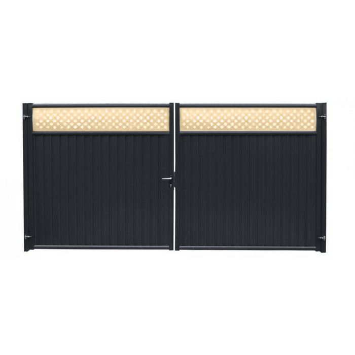Ворота Estet Plus 2,4х3,6 RAL 7024/1014