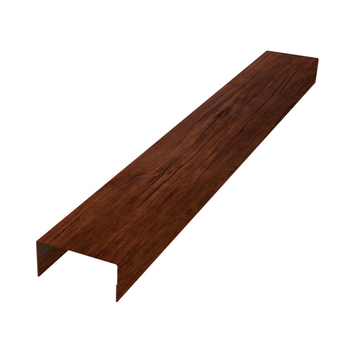 Крышка забора для горизонтального монтажа штакетника 0,45 Print Premium Cherry Wood Fresh TwinColor (3м)
