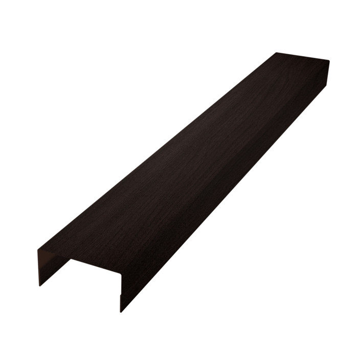 Крышка забора для горизонтального монтажа штакетника 0,45 Print Elite Coffee Wood TwinColor (3м)
