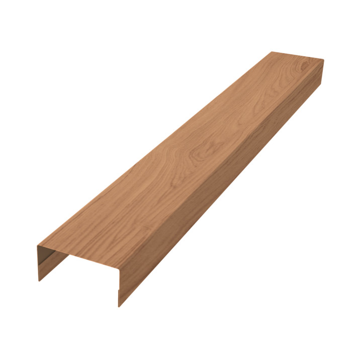 Крышка забора для горизонтального монтажа штакетника 0,45 Print Elite Honey Wood TwinColor (2,5м)