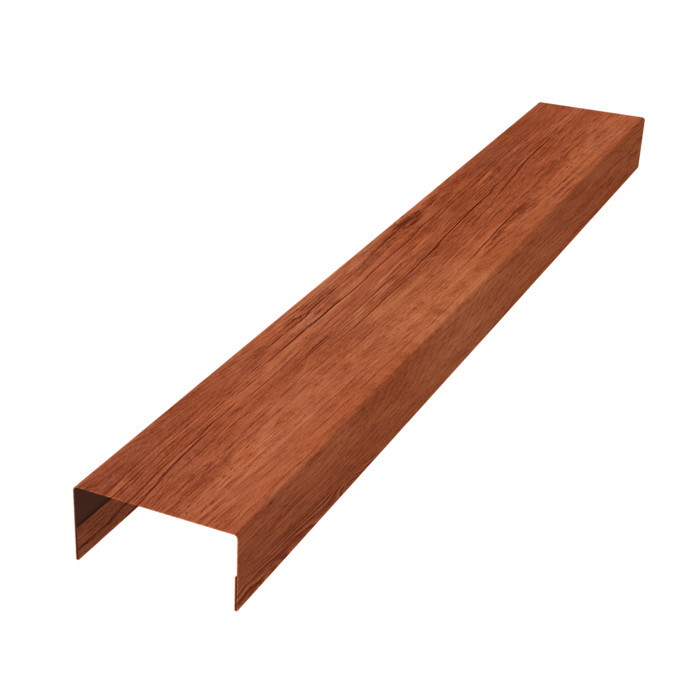 Крышка забора для горизонтального монтажа штакетника 0,45 Print Premium Rowan Wood Intense FTC (2м)