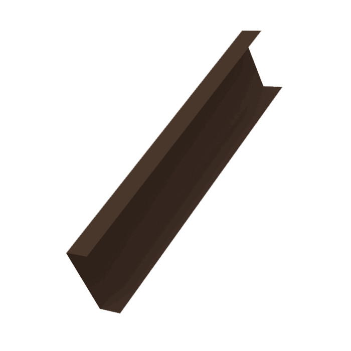 Декоративная накладка на столб универсальная 62х55 для забора жалюзи 0,5 Drap TX RAL 8017 шоколад (3м)