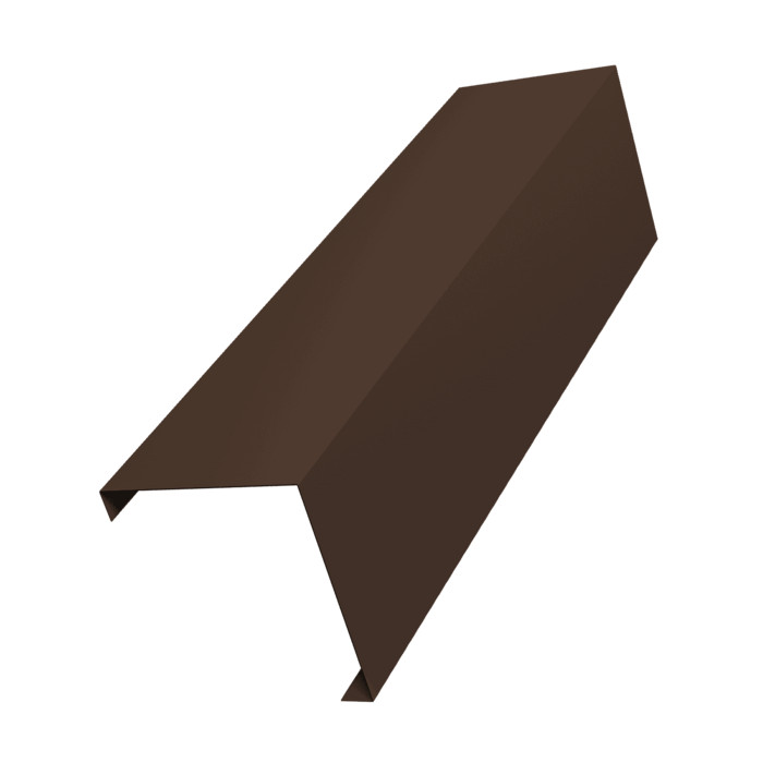 Декоративная накладка на столб универсальная угловая 80х80 для забора жалюзи 0,45 Drap TwinColor RAL 8017 шоколад (1,8м)